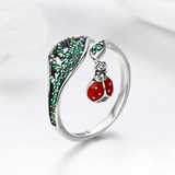 Ladybug in Tree Leaves Ring - Soffi Store