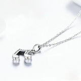 Eva Silver Musical Note Pendant Necklace - Soffi Store