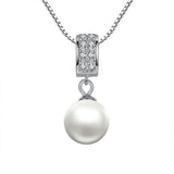 Ella Silver Pearl Pendant Necklace - Soffi Store