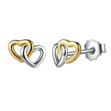 Eliana Silver Heart Stud Earrings - Soffi Store